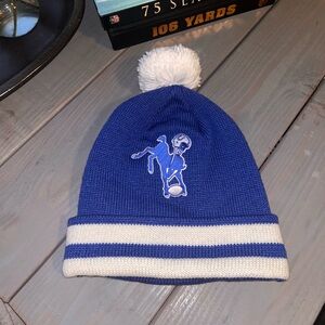 Mitchell & Ness Throwback Baltimore Colts Blue and White Beanie